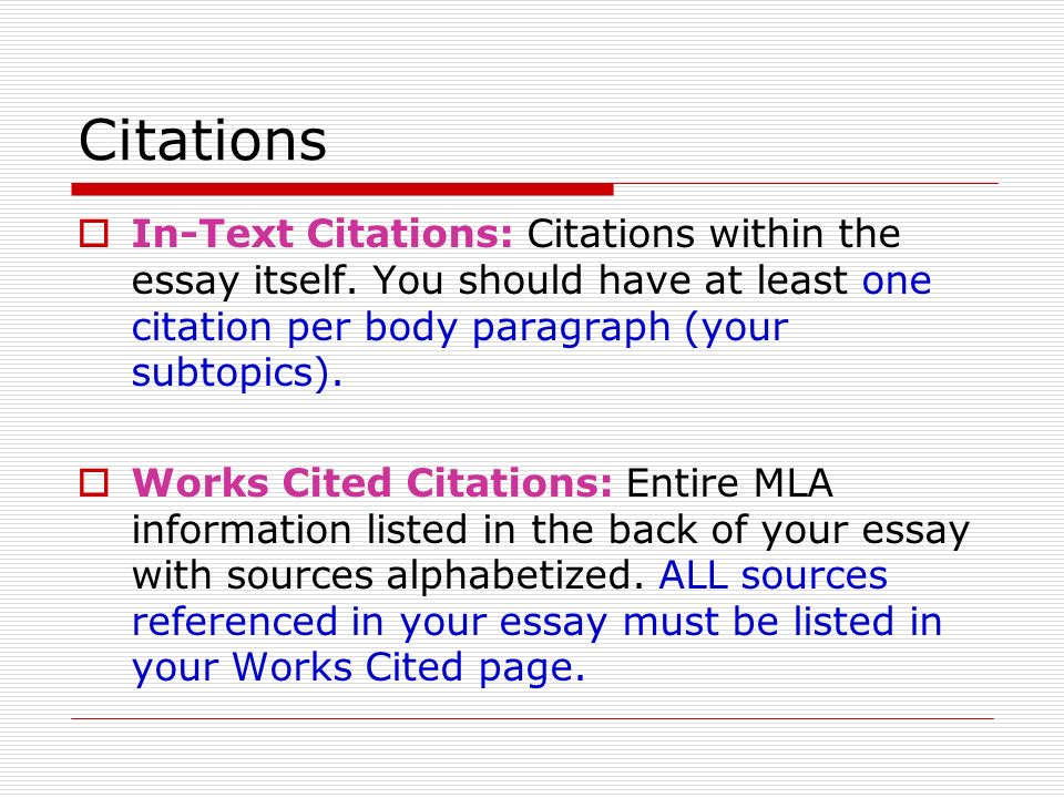 Essay Quotations And Citations: User's Guide